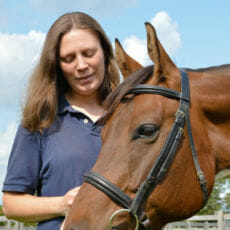 Dr. Natalie Rosamund with a horse